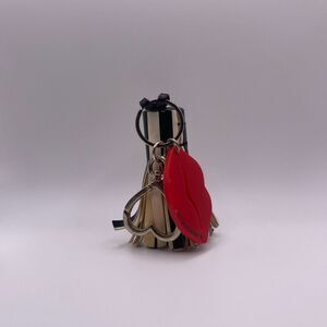 Victoria's Secret Vintage Tassel & Red Lips Purse Charm Keychain